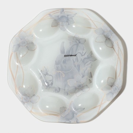 Glass stand for the eggs of the Dolyan "Rabbit", 8 cells, 22 × 22 cm-6