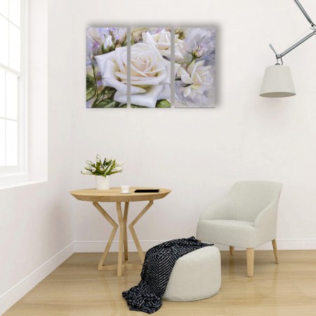 Modular painting on the subframe "Rose" 99x65 cm. (3-33x65)-3