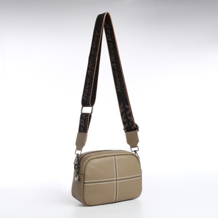 Female bag, cross-body, on lightning, khaki color-4