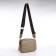 Female bag, cross-body, on lightning, khaki color