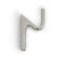 Furniture hook Cappio anemone, one -rod, chromium color