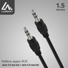 Audio Luazon, Jack 3.5 mm (M) -Jack 3.5 mm (M), 1.5 m, black