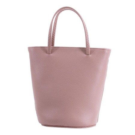 Bag women, genuine leather, pink, 21x11x30 cm-2