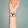 Tattoo on the body Black "Heart. Kusai" 6x6 cm