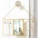 Holder for jewelry with a mirror, 40 × 20 × 3 cm, gold color