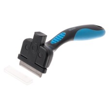 A self-cleaning Delight, with a button, small, 43 teeth, black and blue