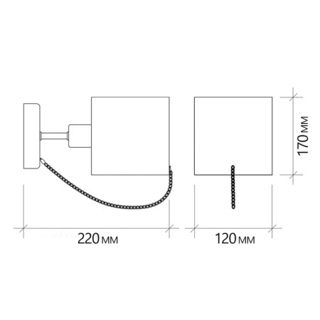 Wall lamp 1x40W E14, size 12x22x17 cm-4