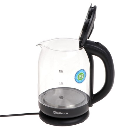 Electric kettle Sakura SA-2709SPBK, glass, 1.8 l, 1800 watts, black-5