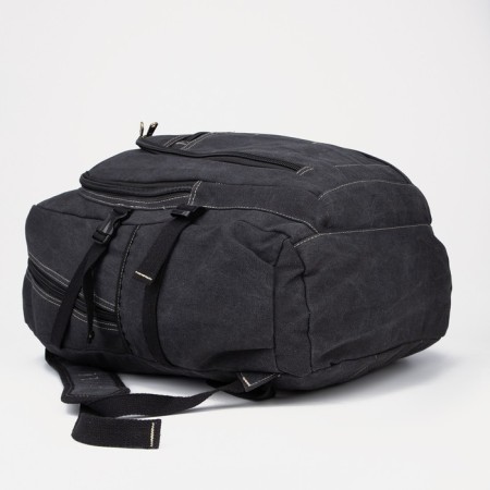Tourist backpack, 60 l, lightning department, external pocket, black color-2