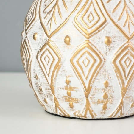 Table lamp 38047/1 E14 40W white with a golden patina 23x23x32 cm-3
