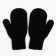 Double children's mittens, black color, size 12 (3-6 years)