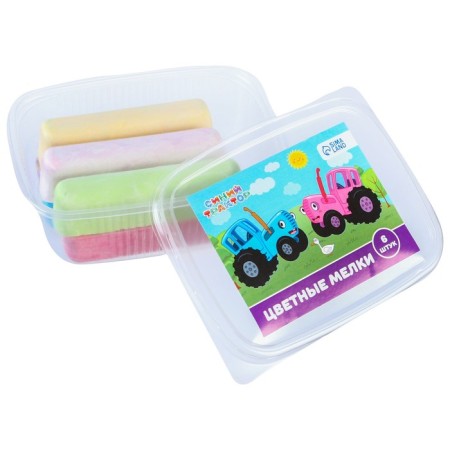 Set of colored crayons Blue Tractor, 6 colors-4