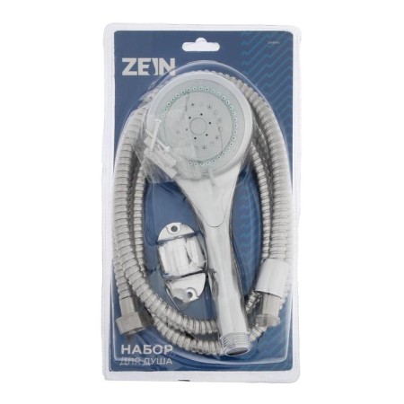 Shower Set Zein Z0203, hose 150 cm, holder, watering can 3 modes, chrome-6