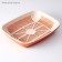 Rounded toilet with a mesh of 33.5 x 25 x 6 cm, beige-brown