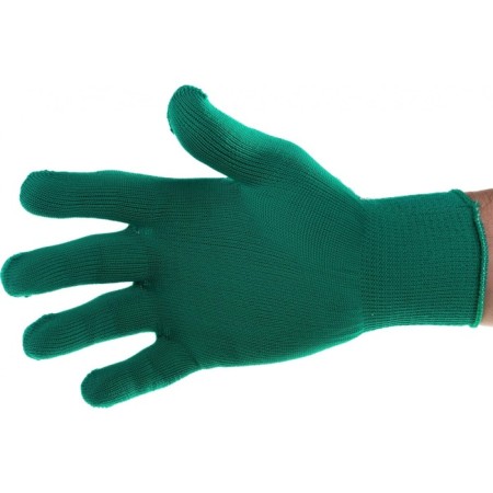 Gloves of nylon garden, knitting class 13, size 9, green