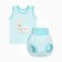 A set for a boy (T-shirt/panties per diapers), color blue/month, height 80-86 cm