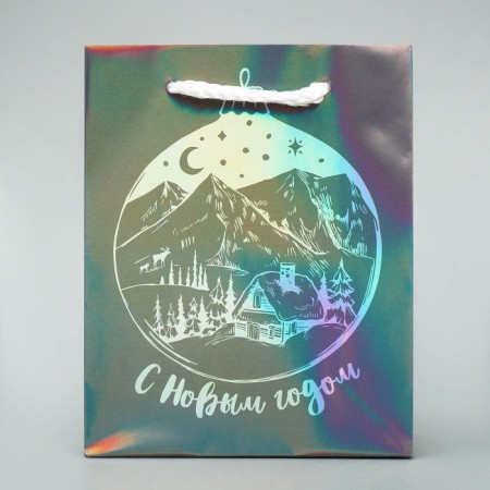 Holographic package "Month", S 12 x 15 x 5.5 cm, New Year-1