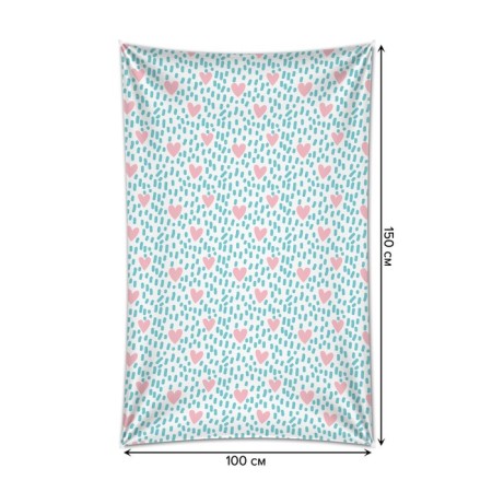 Decorative panel with photo printing "Field of hearts", vertical, size 100x150 cm-1