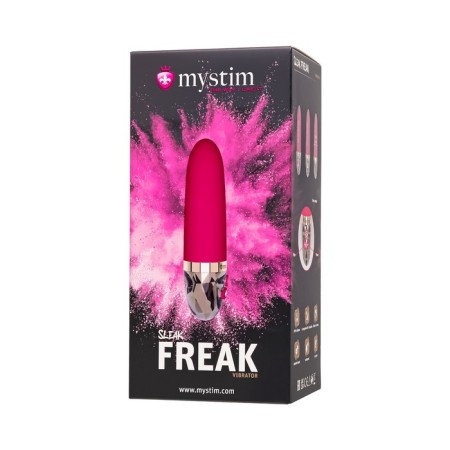 Vibrator Mystim Sleak Freak, 14.5 cm, silicone, red color-11