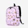 Youth backpack made of textiles, external pocket, pink color