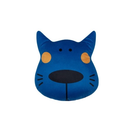 Decorative Sleeping Dogs pillow, size 36x37 cm, blue color-2