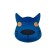 Decorative Sleeping Dogs pillow, size 36x37 cm, blue color