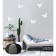 Wall -wall decor "butterflies" 7.5 x 10.5 cm, white, (set 5 pcs)