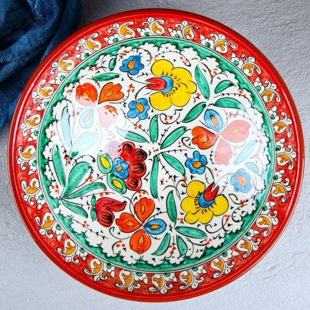 Suditsa Rishtan ceramics "Turkish pattern", 25 cm, mix-5