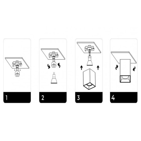 DK3030-BK Patch a rotary lamp for a changing lamp SORO, IP20, 15W, Gu5.3, LED, Black, pl-6