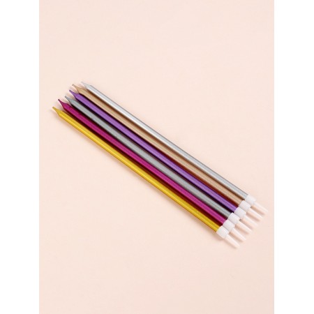 Candles in the cake "High Royce", 6 pcs, multi -colored-2