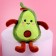 Soft toy "My soul mate", avocado, color mix