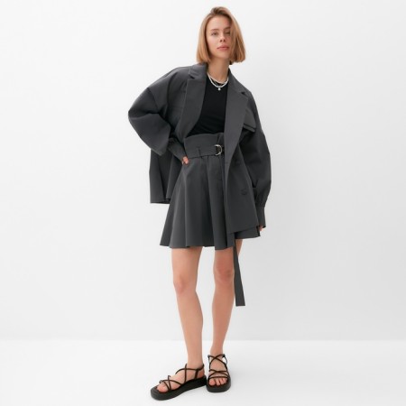 Women's jacket Minaku: safari color graphite, river 44-2