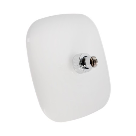 A set of showers for stationary zein mixers, square shape, plastic, white/chromium-4