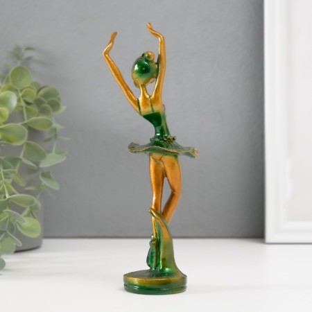 Polystone souvenir "Ballerina in a green pack" 18.5x5x4.5 cm-3