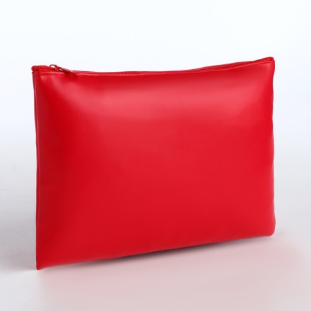 Cosmetic bag with lightning, red color