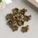 Decor Metal for creativity "House with a bird" under brass (E3917) 1.7x1.5 cm