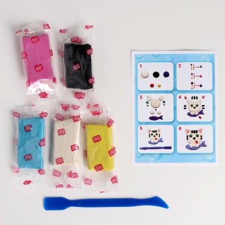 DIY Plasticine soap "cat with a fish", 5 centers. 15 g-1