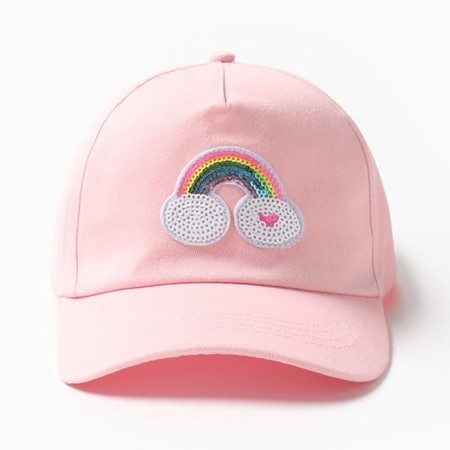 Cap for girls Minaku "Rainbow" Color Pink, Rr. 52-1