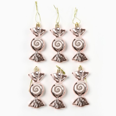 Christmas tree toy New Year's "sweets", for the New Year, the color is pink-1