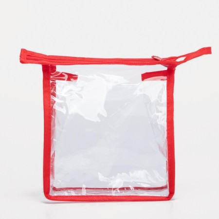 Lightning cosmetic bag, red/transparent color-2