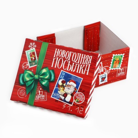 Folding box "New Year's Parcel", 31.2 x 25.6 x 16.1 cm, New Year-2