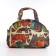 Road bag with lightning, external pocket, long belt, beige color/multi -colored