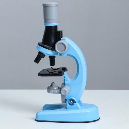 Microscope "Young Botanik" Frendering to x1200, blue, backlight-3