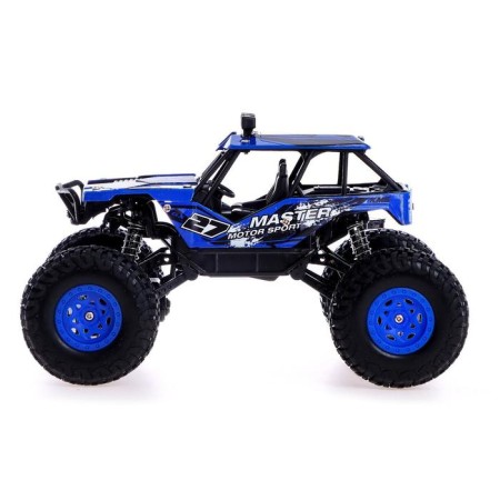 Radio -controlled jeep "Cross", works from batteries, blue color-1