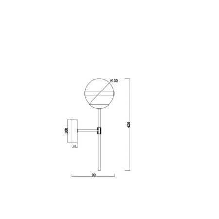 Wall lamp 60W, 1HE27, 42x13 cm, brass-8
