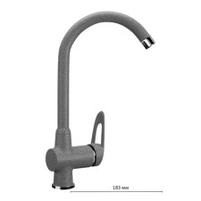 Kitchen mixer Ulgran U006-309, dark gray color
