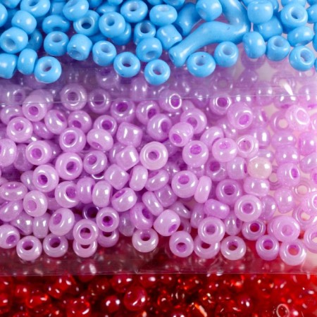 Round size 12/0 "Multi -colored" 8 colors x 5 grams 20x8 cm-1