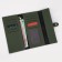 Women's wallet on the button, green color