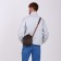 Male bag on lightning, long belt, brown color