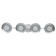 Galatea lamp, 4x6W Led 3000k silver 15x75x11 cm